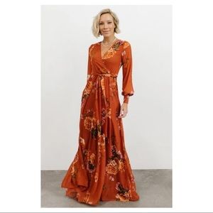 Maxi dress Baltic Born Lydia rust floral